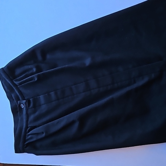Giorgio Sant'Angelo Vintage Black Wool Midi Pencil Skirt 4